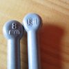 Grey Plastic 8mm x 25cm - Knitting Needles - Unbranded & Loose - Image 3