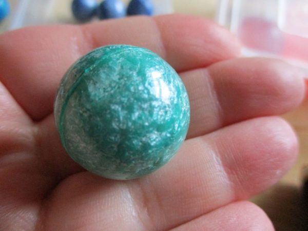 27mm Green Metallic Swirl style Jet Ball Bouncy Toy - Sturdy Rubber - Image 4