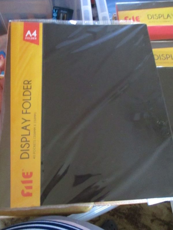Black 40 Pocket - Flexible A4 Pouch File Folder - Image 2