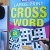 A4 Large Print Cross Word Book [Book 3 - Light Blue]