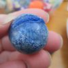 27mm Blue Metallic Swirl style Jet Ball Bouncy Toy - Sturdy Rubber - Image 3