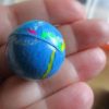 27mm Blue Thin Stripes style Jet Ball Bouncy Toy - Sturdy Rubber - Image 4