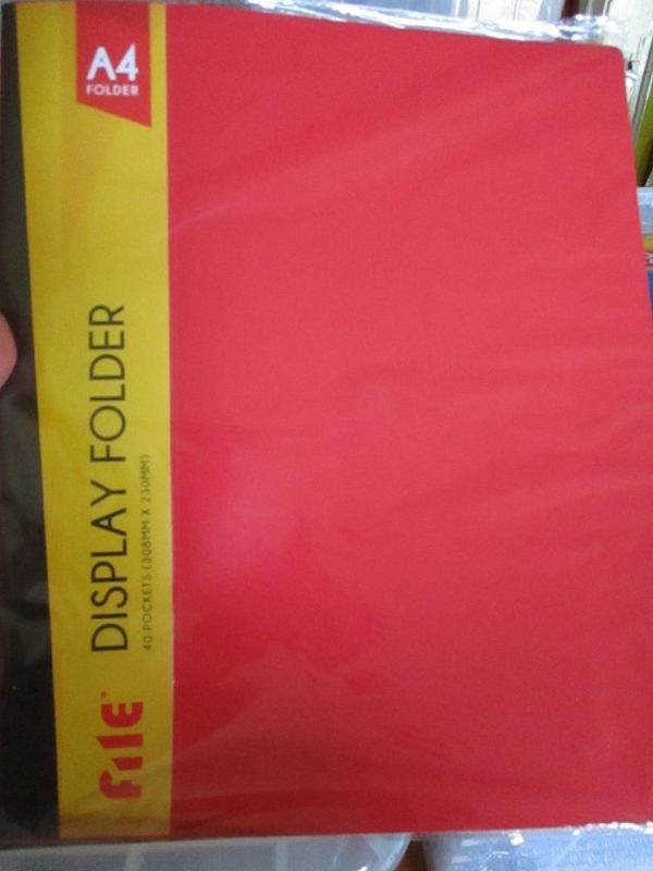 Red 40 Pocket - Flexible A4 Pouch File Folder