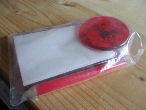 Mini Red Clipboard Fridge Magnet with Pencil - Image 2