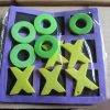 Purple YG Frame 12.2cm Tic Tac Toe 3 In a Line Noughts and Crosses Toy - Sturdy EVA Foam