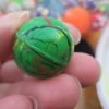 27mm Green Thin Stripes style Jet Ball Bouncy Toy - Sturdy Rubber - Image 6