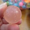 32mm Pale Pink Glitter Filled Clear style Jet Ball Bouncy Toy - Sturdy Rubber - Image 3
