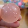 32mm Pale Pink Glitter Filled Clear style Jet Ball Bouncy Toy - Sturdy Rubber