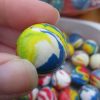 27mm Red Blue White Yellow Random Marbelised style Jet Ball Bouncy Toy - Sturdy Rubber - Image 2