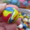 27mm Red Blue White Yellow Random Marbelised style Jet Ball Bouncy Toy - Sturdy Rubber - Image 4