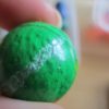 27mm Green Thin Stripes style Jet Ball Bouncy Toy - Sturdy Rubber - Image 4