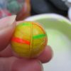 27mm Yellow Thin Stripes style Jet Ball Bouncy Toy - Sturdy Rubber