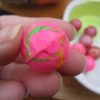 27mm Pink Thin Stripes style Jet Ball Bouncy Toy - Sturdy Rubber - Image 3