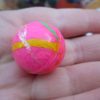 27mm Pink Thin Stripes style Jet Ball Bouncy Toy - Sturdy Rubber