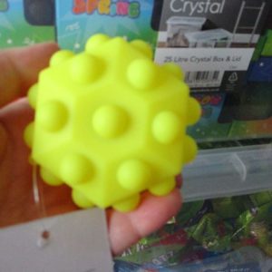 Hollow Yellow Hexagonal Sensory Pop Ball Toy - Hoot