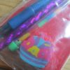 Red Notebook Purple Holographic Pencil Stacker Crayon 4-click Pen and Eraser Set - Image 4