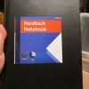 Black 320pg Hardback A5 Lined Wide Ruled Notebook