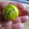 32mm Yellow Thin Stripes style Jet Ball Bouncy Toy - Sturdy Rubber - Image 4