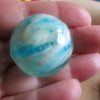 32mm Blue White Swirls style Jet Ball Bouncy Toy - Sturdy Rubber - Image 4
