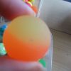 32mm Yellow and Orange Cloudy Dual style Jet Ball Bouncy Toy - Sturdy Rubber