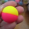 32mm Yellow and Pink Dual style Jet Ball Bouncy Toy - Sturdy Rubber - Image 3