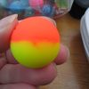 32mm Yellow and Orange Dual style Jet Ball Bouncy Toy - Sturdy Rubber
