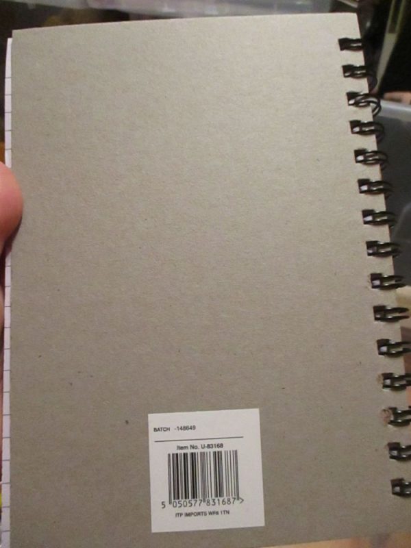 Black / Gold Spotted 220pg Cardback Spiral A5 Lined Notebook - Image 2