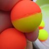 32mm Yellow and Orange Dual style Jet Ball Bouncy Toy - Sturdy Rubber - Image 5