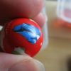 27mm Red Chunk style Jet Ball Bouncy Toy - Sturdy Rubber - Image 3