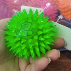 Green Light Up Spikey Ball Toy - Hoot