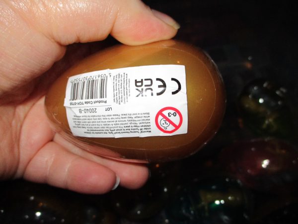 Orange Goo in Gold Shell - Twin Alien Egg Slime Toy - Hoot - Image 3
