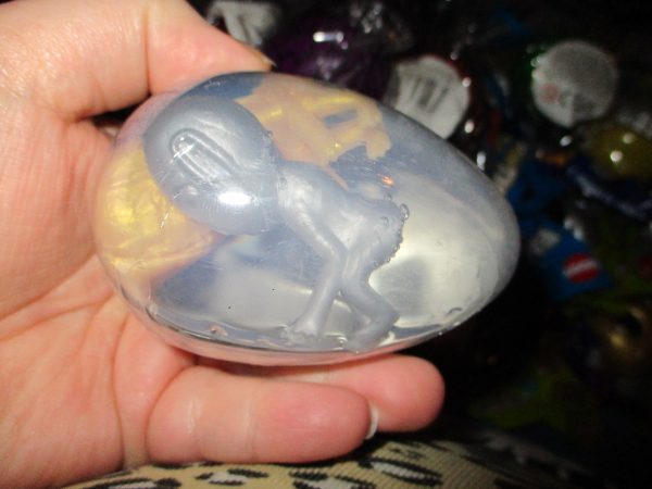 Clear Goo in Silver Shell - Twin Alien Egg Slime Toy - Hoot