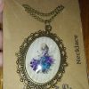 Vintage Style Alice In Wonderland Glass Cabochon Pendant w/chain - GoblinDreams
