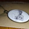 Vintage Style Anatomical Skull Glass Cabochon Pendant with chain - GoblinDreams - Image 3