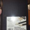 Black PREMIUM A5 HARDBACK ARTIST SKETCH DRAWING BOOK 220 PAGES 110gsm PAPER - Image 3