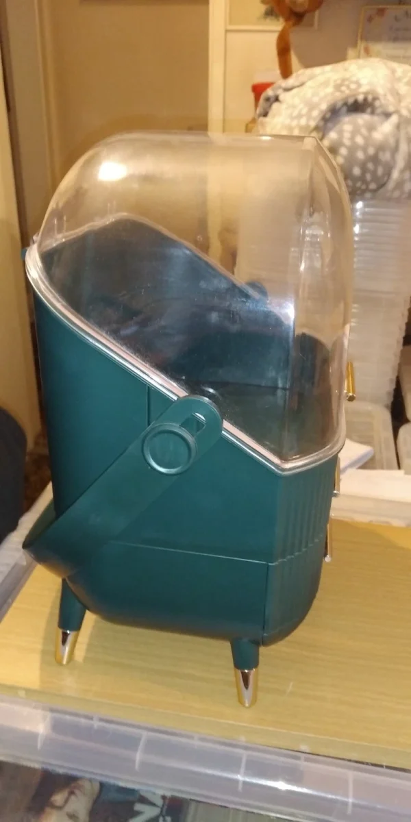 Plastic Cosmetic Storage Caddy With Drawers And Handle - Image 8