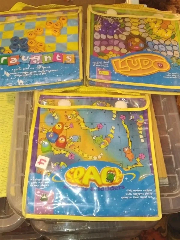 Early Learning Centre 3 Games Bundle. Ludo. Snakes And Ladders. Draughts. Used