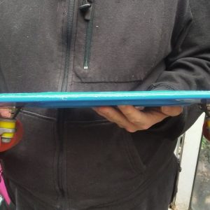 Slender Blue Plastic Kick Board Skateboard 22.5" X 6"