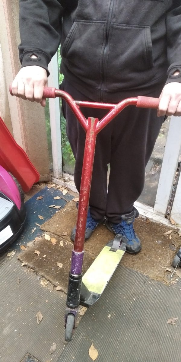 Kids Red Metal Push Scooter By Neco Used Scuffed But Good Condition - Image 6