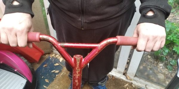 Kids Red Metal Push Scooter By Neco Used Scuffed But Good Condition - Image 10