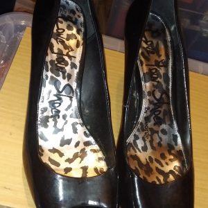 Ladies black peep toe high heel shoes size 6.5  Love your Shoes By George