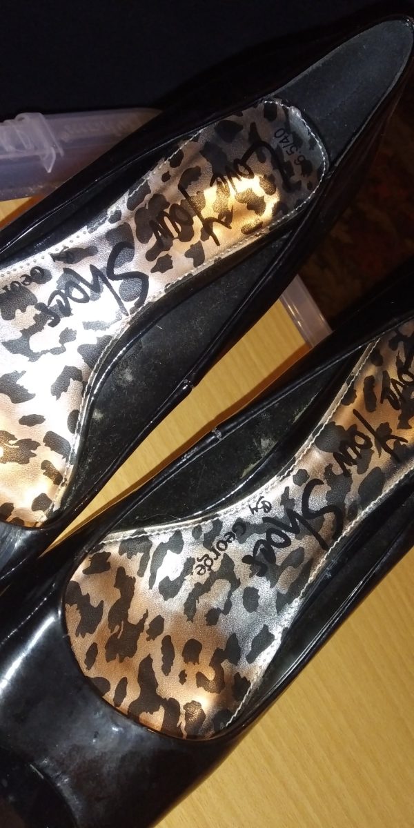 Ladies black peep toe high heel shoes size 6.5  Love your Shoes By George - Image 9