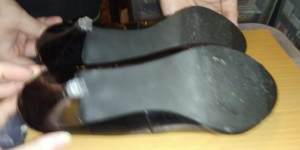 Ladies black peep toe high heel shoes size 6.5  Love your Shoes By George - Image 3