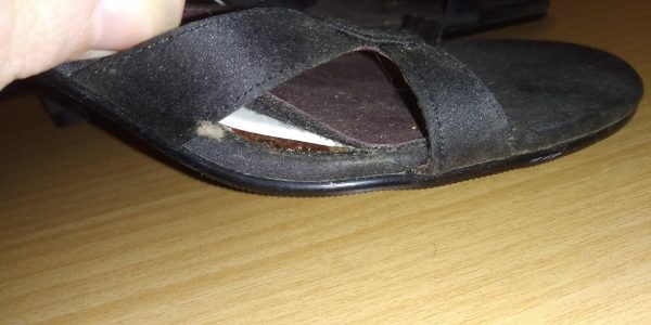 Woman’s Black Heels Sandals Size 6 - Image 3