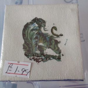 Blue Tiger Watercolour Effect - Tiny 7cm Box Frame Canvas - JGPaws