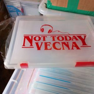 Not Today Vecna - Decal Printed - Tiger Tuff Box Slim A4 - Memory Keepsake Box