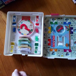 Parker Brothers Monopoly Junior Travel Game - Vintage - Missing 1 Piece
