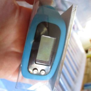 Blue Silicone Strap - LCD Wrist Pedometer Watch - Rq New Battery