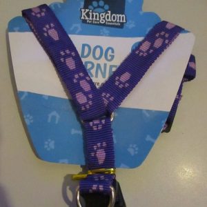 10Kg Purple Paw Patterned Dog Harness - Kingdom Pet Care Essentials