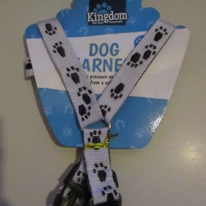 10Kg White Paw Patterned Dog Harness - Kingdom Pet Care Essentials